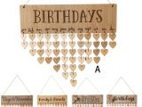 Unfinished Wooden Advent Calendar Diy Fashion Wooden Birthday Calendar Family Friends Sign Special