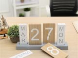 Unfinished Wooden Advent Calendar Drawers Amazon Com Wood Block Perpetual Month Date Day Tile Calendar