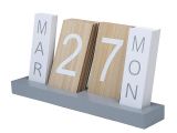 Unfinished Wooden Advent Calendar Drawers Amazon Com Wood Block Perpetual Month Date Day Tile Calendar