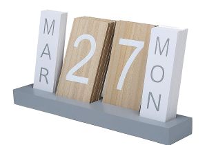 Unfinished Wooden Advent Calendar Drawers Amazon Com Wood Block Perpetual Month Date Day Tile Calendar