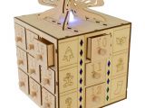 Unfinished Wooden Advent Calendar Multi Led Light Up Gift Box Drawers Wooden Advent Calendar