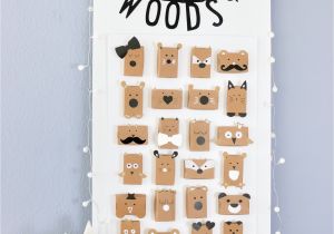 Unfinished Wooden Advent Calendar Schau Tiere Im Wald A Einen Schlichten Adventskalender Fur Kinder