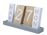 Unfinished Wooden Advent Calendar Tree Amazon Com Wood Block Perpetual Month Date Day Tile Calendar