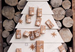 Unfinished Wooden Advent Calendar Tree Christmas Tree Made Stars Stock Photos Christmas Tree Made Stars