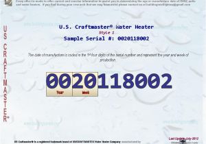 Us Craftmaster Water Heater Age U S Craftmaster Water Heater Age Building Intelligence