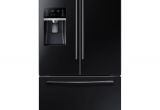 Used Black Counter Depth Refrigerator Samsung 22 5 Cu Ft French Door Refrigerator In Black Counter