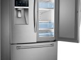 Used Black Counter Depth Refrigerator Samsung 23 Cu Ft Counter Depth 3 Door Food Showcase Refrigerator