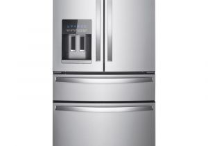 Used Counter Depth Refrigerators 25 Cu Ft French Door Refrigerator In Fingerprint Resistant Stainless Steel