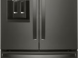 Used Counter Depth Refrigerators Whirlpool 24 7 Cu Ft French Door Refrigerator Black Stainless Steel