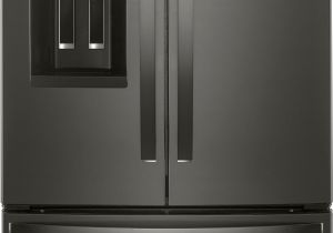 Used Counter Depth Refrigerators Whirlpool 24 7 Cu Ft French Door Refrigerator Black Stainless Steel