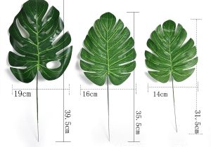 Used Fake Palm Trees for Sale 10 Pcs Large Green Artificial Fake Monstera Palm Tree Leaves Para