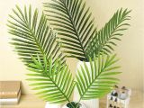 Used Fake Palm Trees for Sale Large Artificial Fake Palm Tree Leaves Green Plastic Leaf for Diy