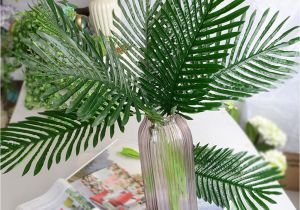 Used Fake Palm Trees for Sale Large Artificial Fake Palm Tree Leaves Green Plastic Leaf for Diy