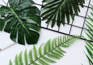 Used Fake Palm Trees for Sale Wedding Favors 5 10 Pcs Large Artificial Fake Monstera Palm Tree