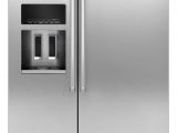 Used Kitchenaid Counter Depth Refrigerator Monochromatic Stainless Steel 22 7 Cu Ft Counter Depth Side by