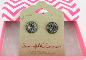 Used Restaurant Equipment Charlottesville Va Amazon Com Hematite tone Gunmetal Gray Faux Druzy Stone Stud