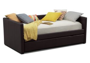 Value City Furniture Daybeds Carey Twin Daybed with Trundle Brown Value City Furniture