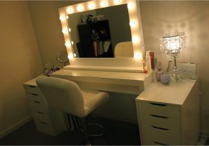 Vanity Mirror with Light Bulbs Ikea Rogue Hair Extensions Ikea Makeup Vanity Hollywood Lights