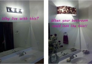 Vanity Shades Of Vegas Diy Custom Lampshades before after Bathroom Vanity