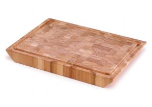 Veins Wood Cutting Board Wooden End Grain Cutting Board with Juice Groove 1106t