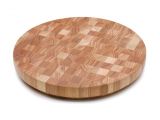 Veins Wood Cutting Board Wooden End Grain Round Cutting Board 1047