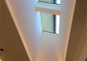 Velux Sun Tube Installation Instructions Skylight and Light Well with Led Strips Hidden Along the Two Long