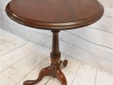 Vintage Ethan Allen Side Table Vintage Queen Anne Style Ethan Allen Cherry Round Pedestal