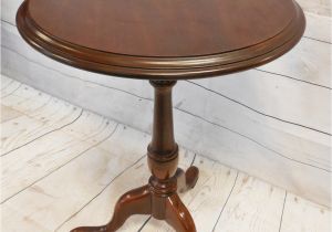 Vintage Ethan Allen Side Table Vintage Queen Anne Style Ethan Allen Cherry Round Pedestal