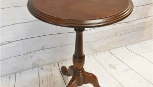 Vintage Ethan Allen Side Table Vintage Queen Anne Style Ethan Allen Cherry Round Pedestal