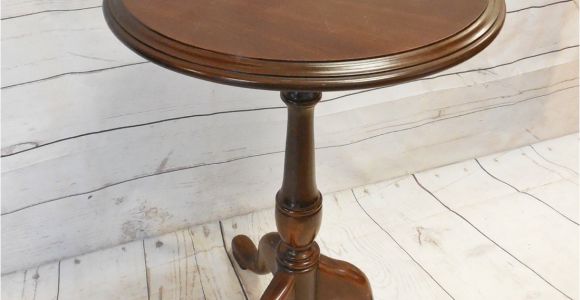 Vintage Ethan Allen Side Table Vintage Queen Anne Style Ethan Allen Cherry Round Pedestal