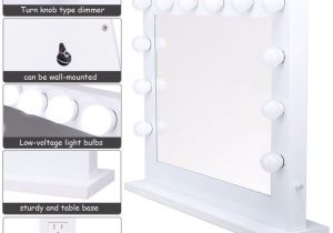 Voltage Makeup Vanity with Mirror Giantex Lighted Makeup Vanity Dressing Mirror Tabletop Mirror Dimmer