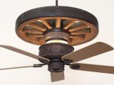 Wagon Wheel Ceiling Fan with Light Copper Canyon Western Star Wagon Wheel Ceiling Fan