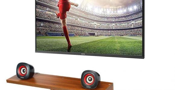 Wall Mounted Shoe Shine Holder Anikaa Cavin Wooden Set top Box Stand Wall Mount Setup Box Holder