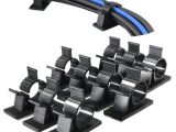 Wall Mounted Shoe Shine Stand 10pcs Black Adhesive Cord Wire Cable Clips Ties organizers Wall