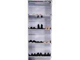 Wall Mounted Shoe Shine Stand Amazon Com organizedlife White Wooden Shoe Cabinet Mirror Shoe
