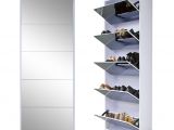 Wall Mounted Shoe Shine Stand Amazon Com organizedlife White Wooden Shoe Cabinet Mirror Shoe