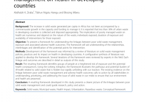 Waste Management Alexandria Mn Pdf A Review and Framework for Understanding the Potential Impact