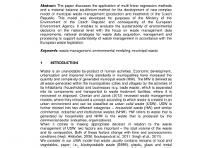 Waste Management Alexandria Mn Pdf Evaluate Municipal solid Waste Management Problems Using