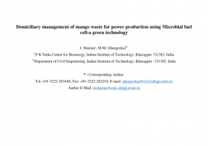 Waste Management Erie Pa Holiday Schedule Pdf Domiciliary Management Of Mango Waste for Power Production