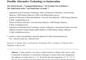 Waste Management Navarre Fl Schedule Pdf Treatment Of Clinical solid Waste Using A Steam Autoclave as A