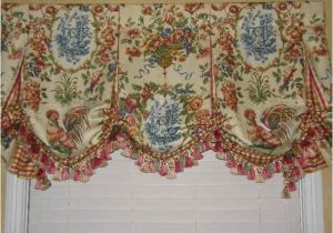 Waverly French Country Curtains Custom Valance French Country Waverly toile Balloon Window