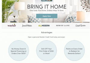 Wayfair Shopping Cart Trick Wayfair Store Credit Card Review 40 Off Special