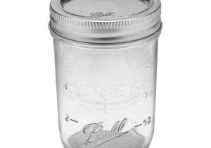 Weck Jars with Wooden Lids Mason Jar Ball Half Pint Regular Mouth 8oz Aps Glass Bar Supply