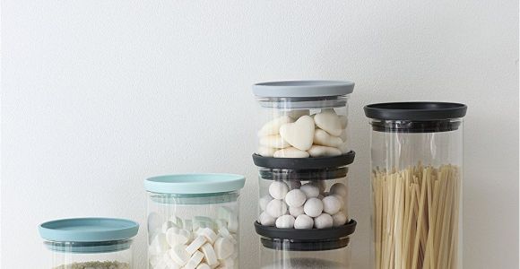 Weck Jars with Wooden Lids Uk Amazon Com Brabantia Stackable Glass Food Storage Containers Set