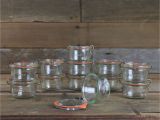 Weck Jars with Wooden Lids Weck Mold Jars Mini 5 6 Oz Case Of 12 Glass Jars 976 Kitchen