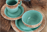 Western Dinnerware Sets Clearance Western Scroll Turquoise Dinnerware Set 16 Pcs