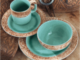 Western Dinnerware Sets Clearance Western Scroll Turquoise Dinnerware Set 16 Pcs