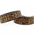 Western tooled Leather Dog Collars 10 Quot Black Tan Western Style Diamond Floral tooled