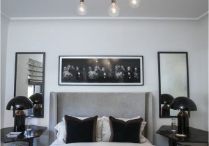 What Color Furniture Goes with Dark Grey Headboard Kourtney Kardashian S Guest Bedroom Grey Headboard Black Decor