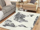 What Size Round Rug for 60 Inch Round Table Amazon Com Interestprint Grey World Map area Rug Floor Mat 7 X 5